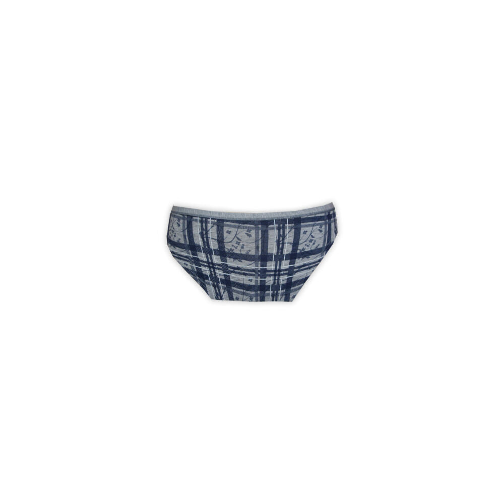 Women's two-piece cotton sports underwear set - sports panties-thick strap top - dark blue-grey - S